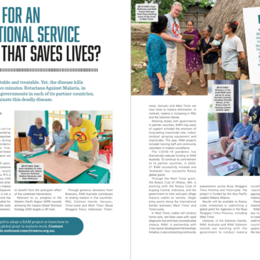 RAM in the December edition of Rotary Down Under magazine